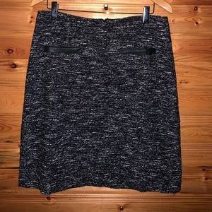 Talbots A-Line Black & White Skirt 8